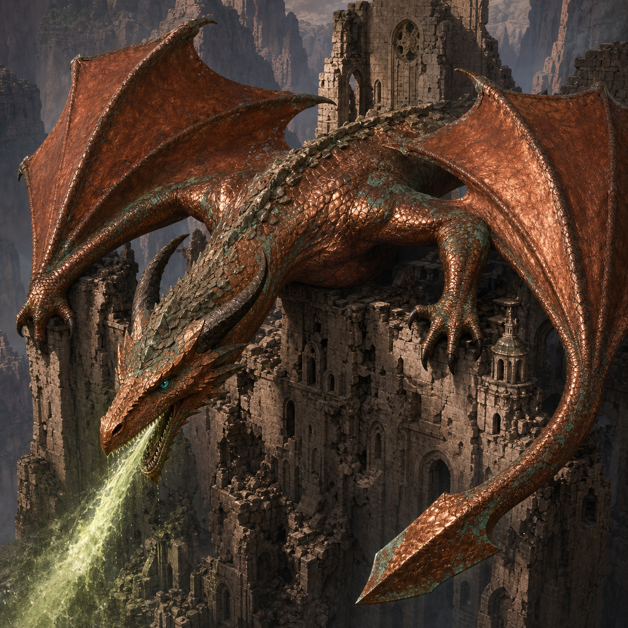 Copper Dragon bestiary portrait