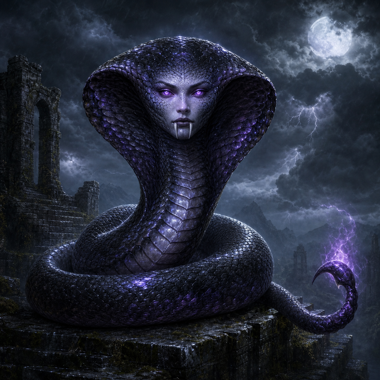 Dark Naga bestiary portrait