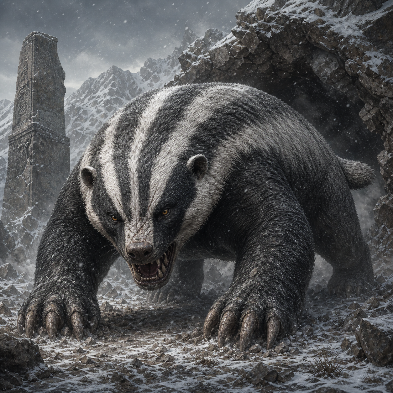 Dire Badger bestiary portrait