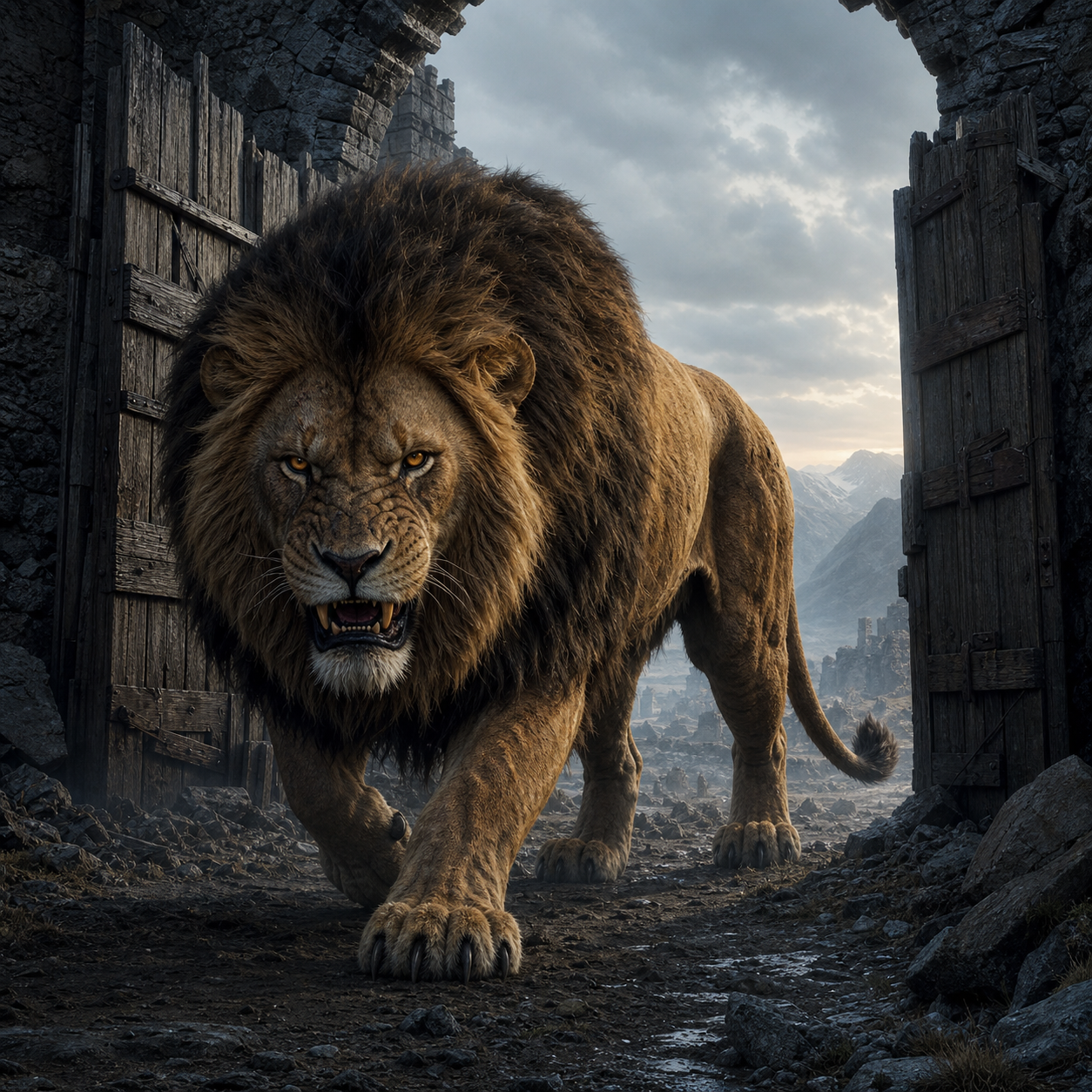 Dire Lion bestiary portrait