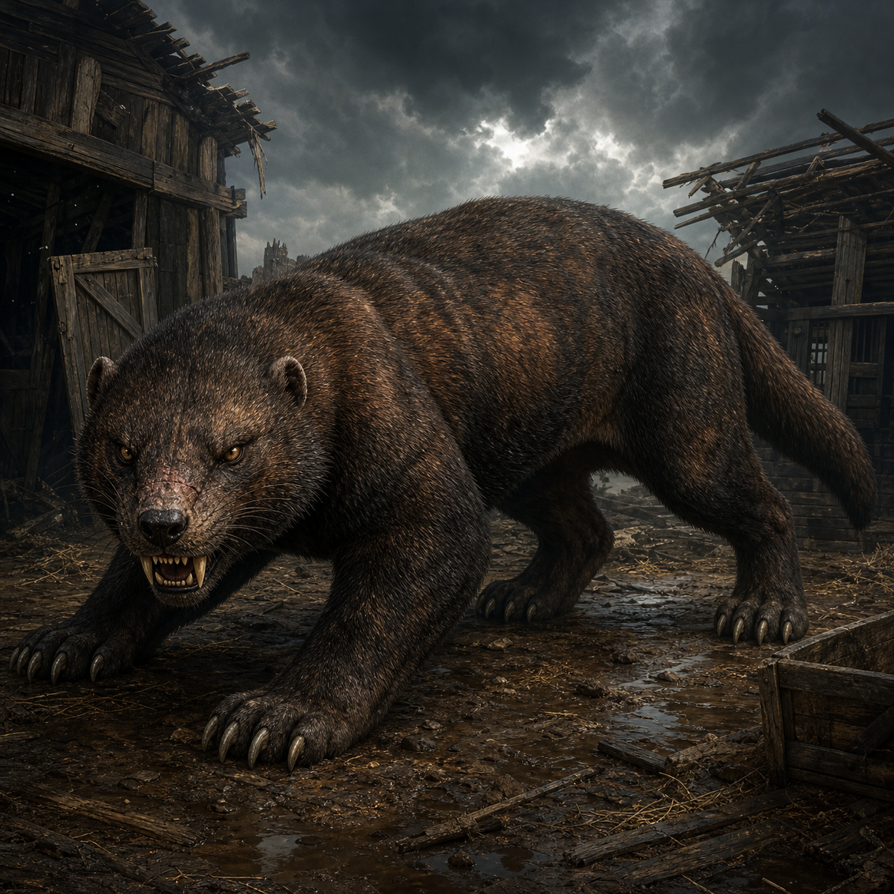 Dire Weasel bestiary portrait