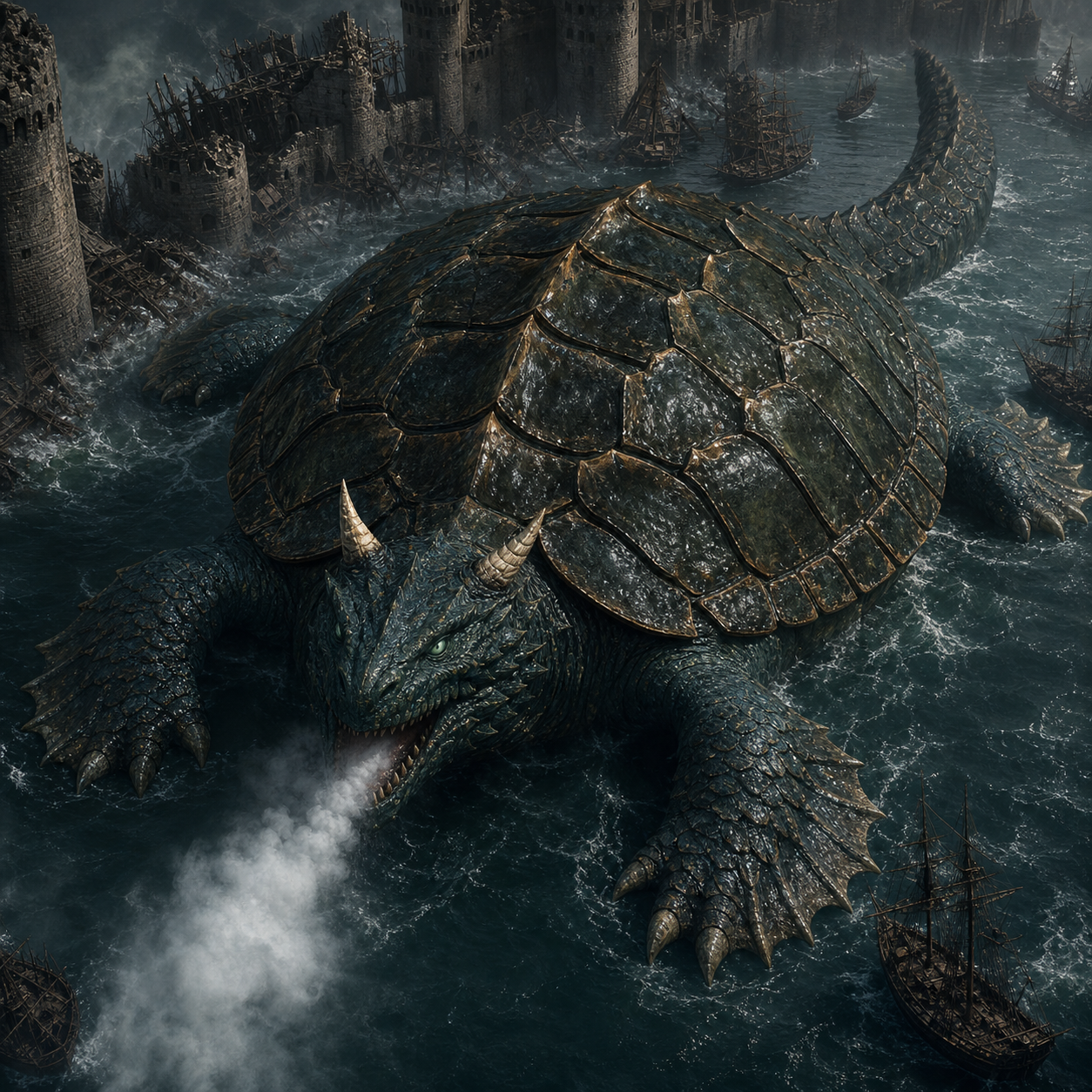 Dragon Turtle bestiary portrait