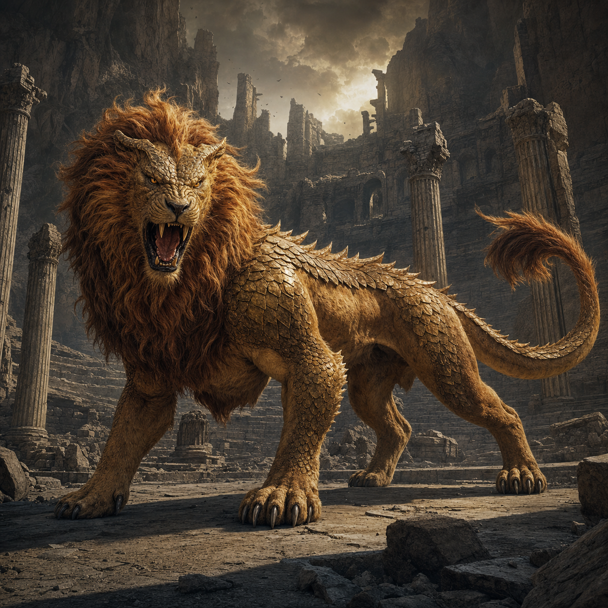 Dragonne bestiary portrait