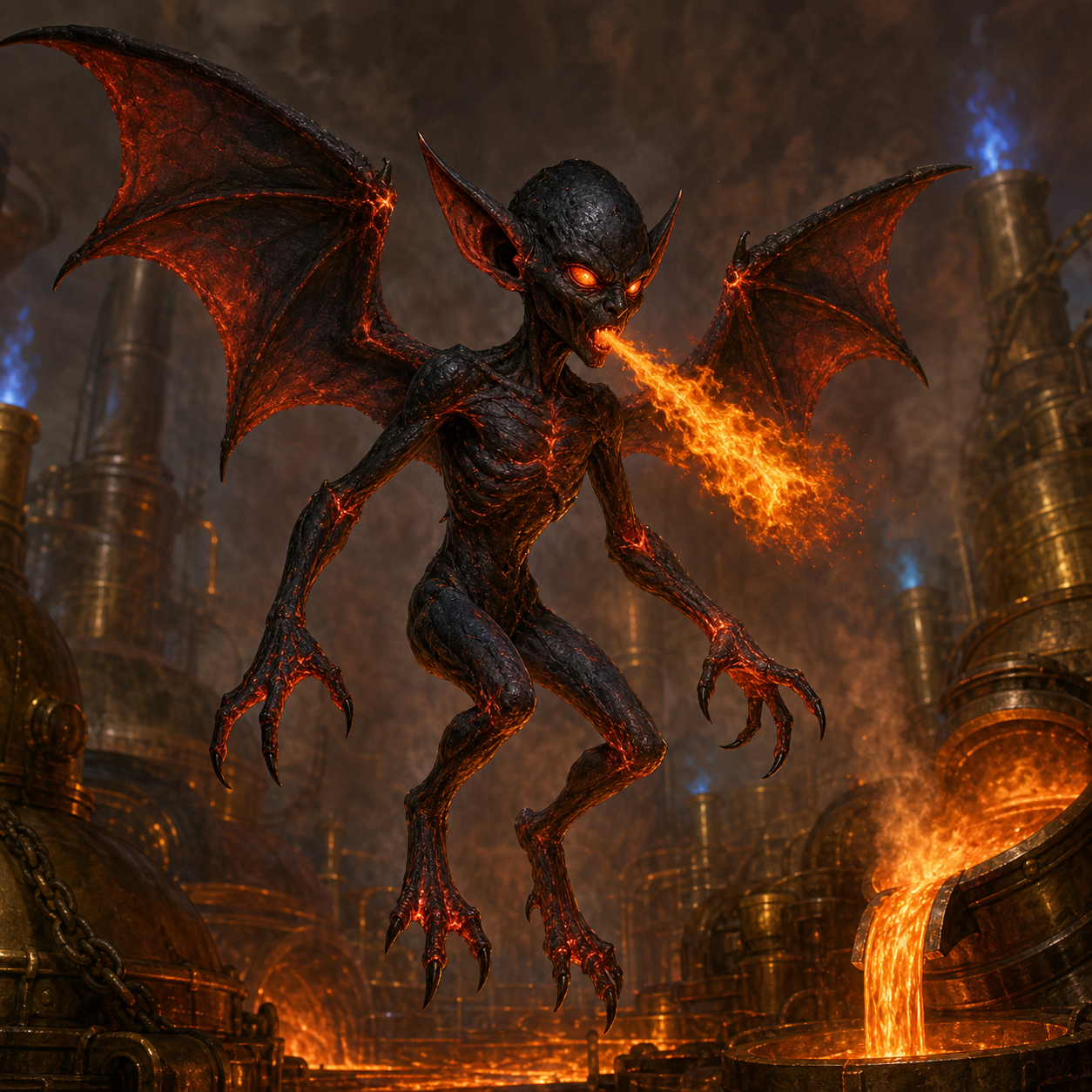 Fire Mephit bestiary portrait