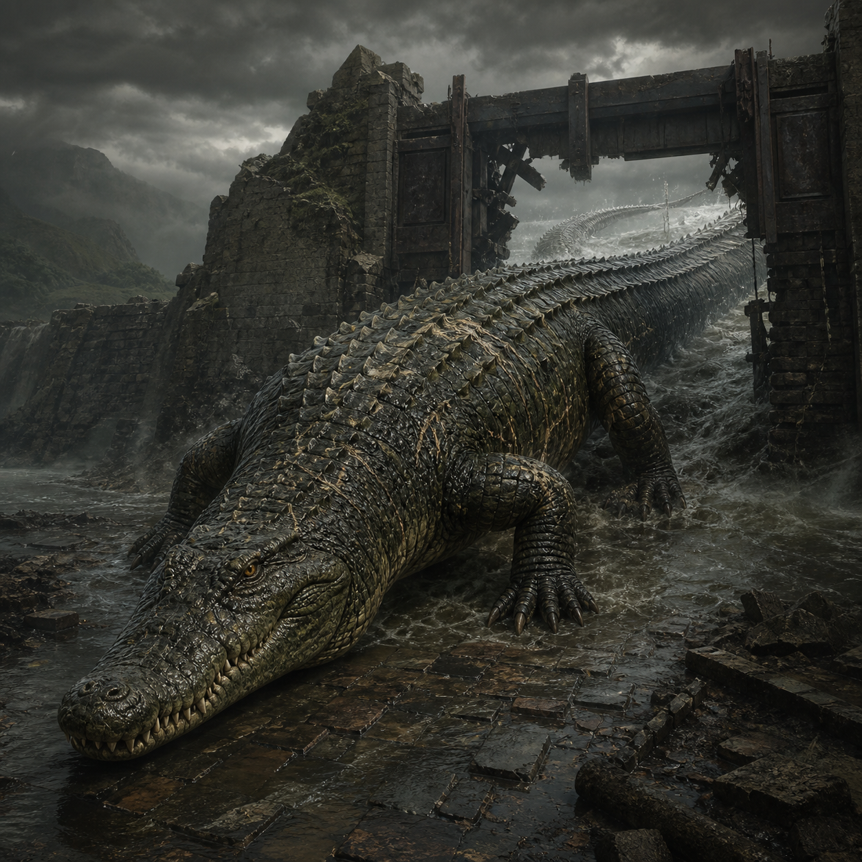 Giant Crocodile bestiary portrait