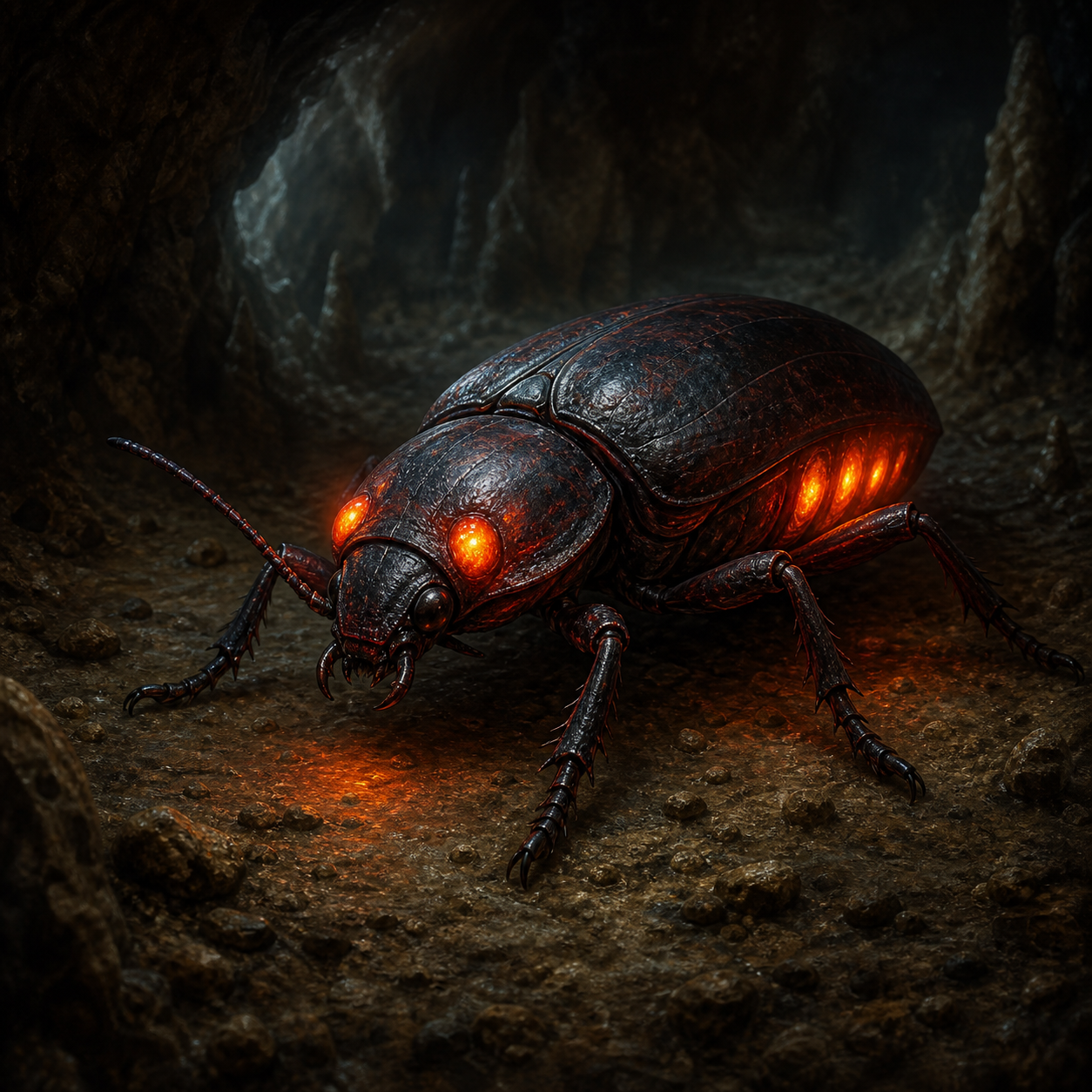 Giant Fire Beetle bestiary portrait
