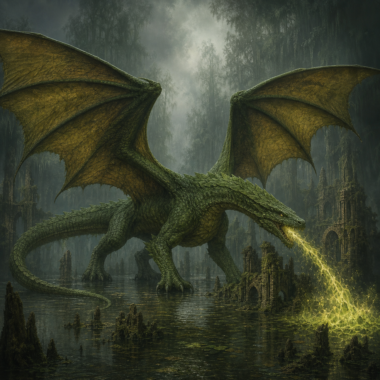 Green Dragon bestiary portrait