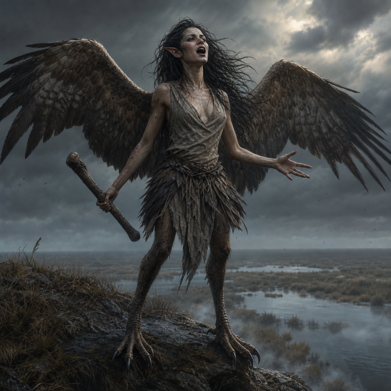 Harpy bestiary portrait