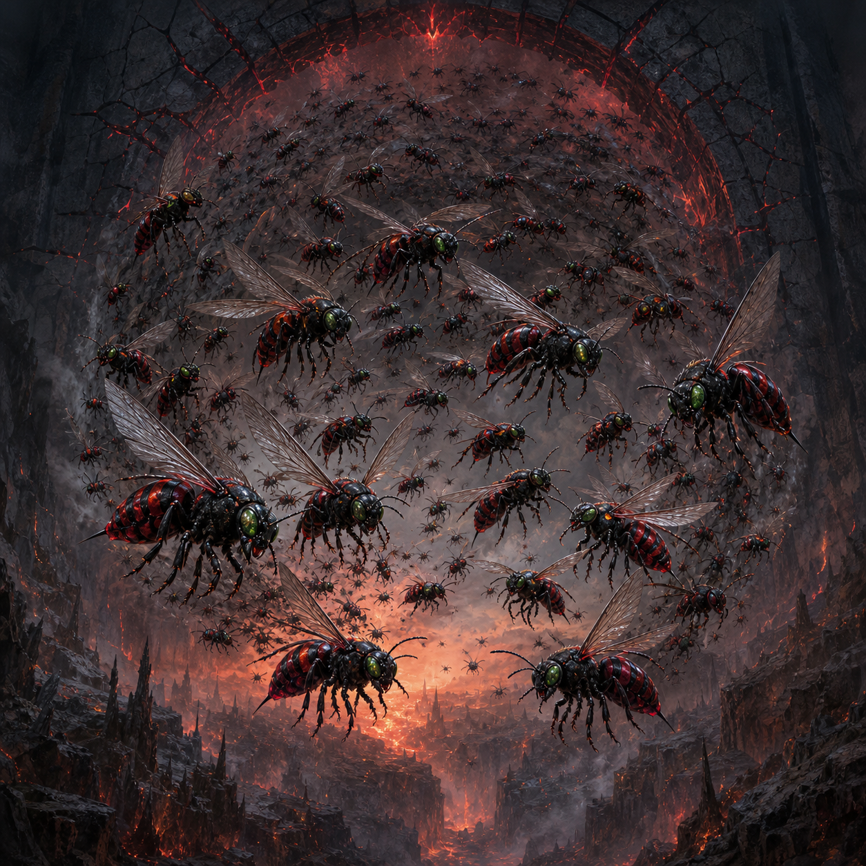 Hellwasp Swarm bestiary portrait