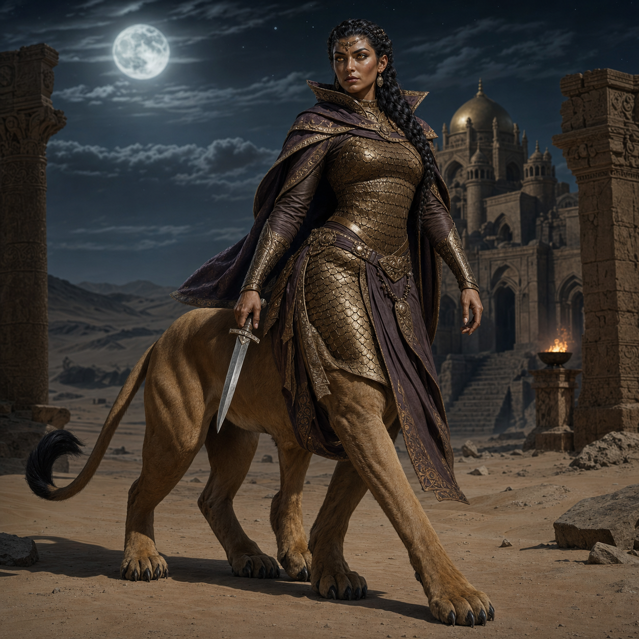 Lamia bestiary portrait