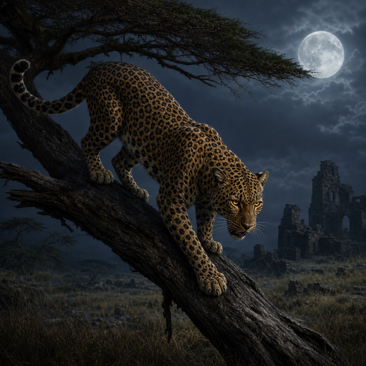 Leopard bestiary portrait
