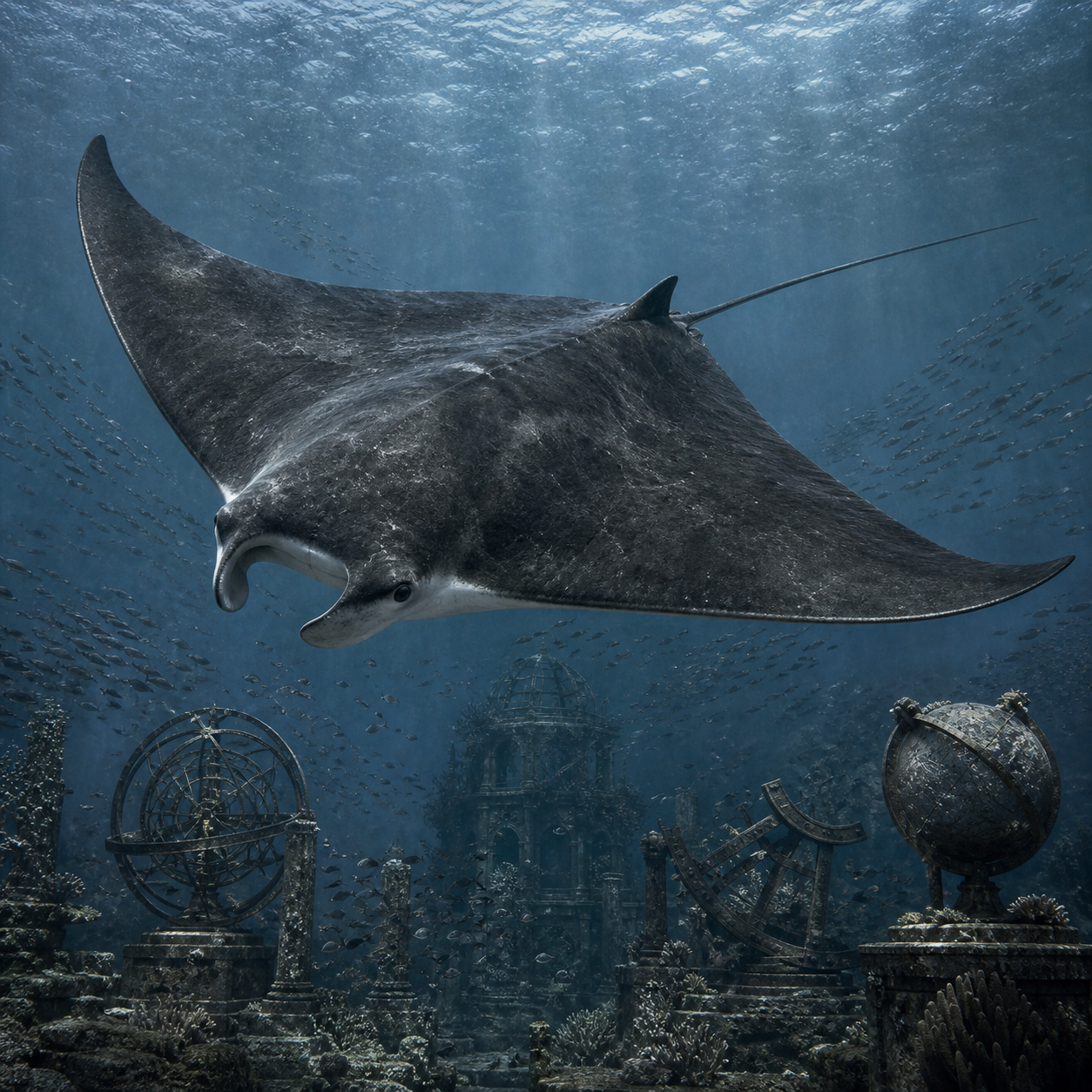 Manta Ray bestiary portrait