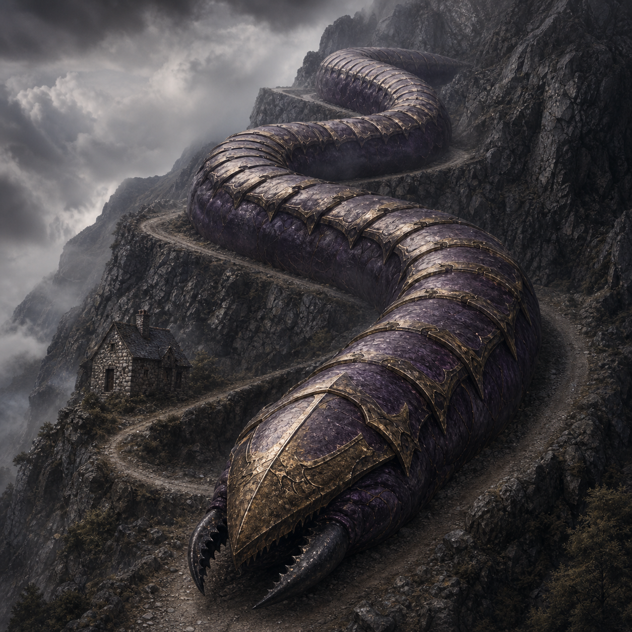 Monstrous Centipede (Gargantuan) bestiary portrait