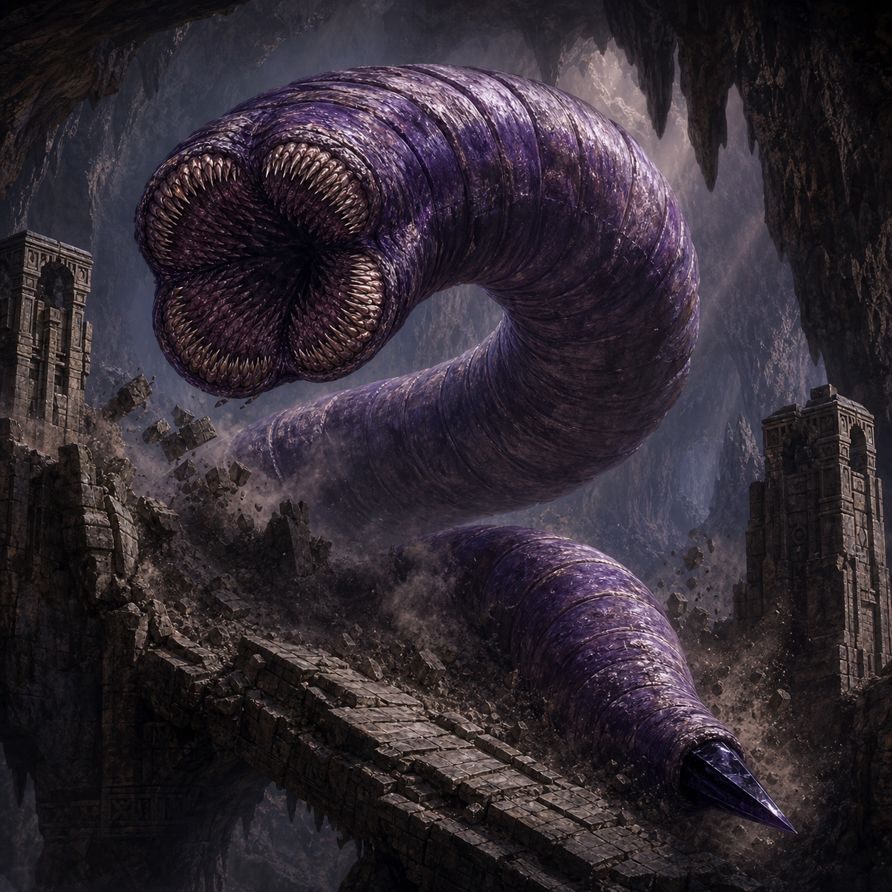 Purple Worm bestiary portrait