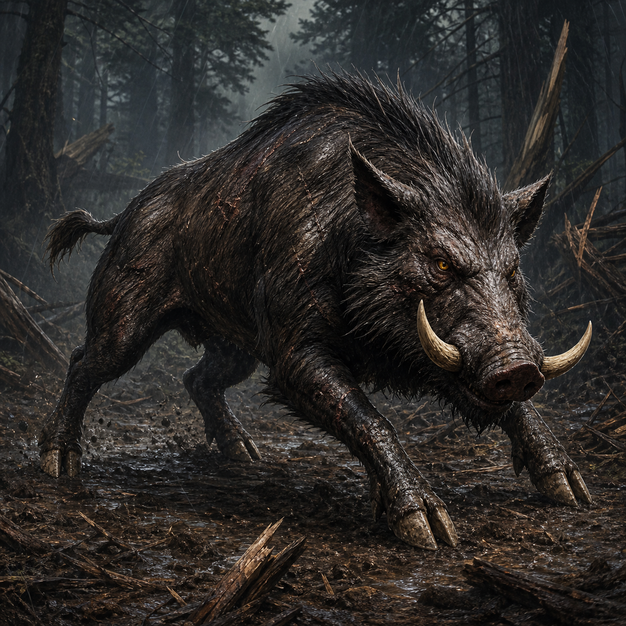 Razor Boar bestiary portrait