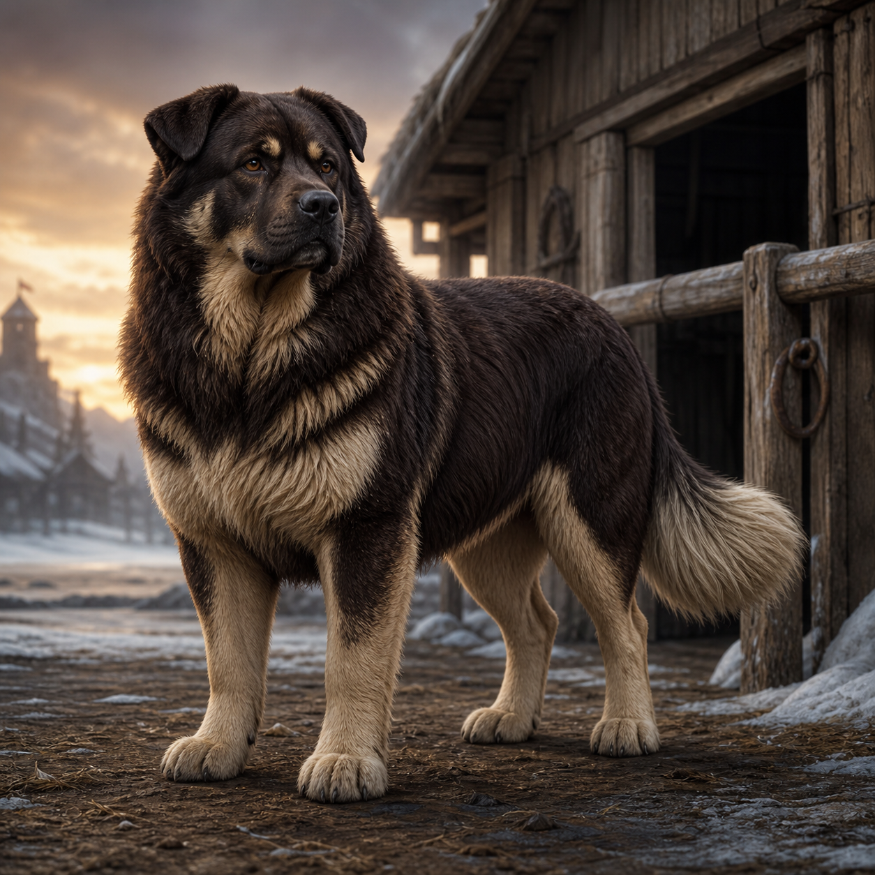 Riding Dog bestiary portrait