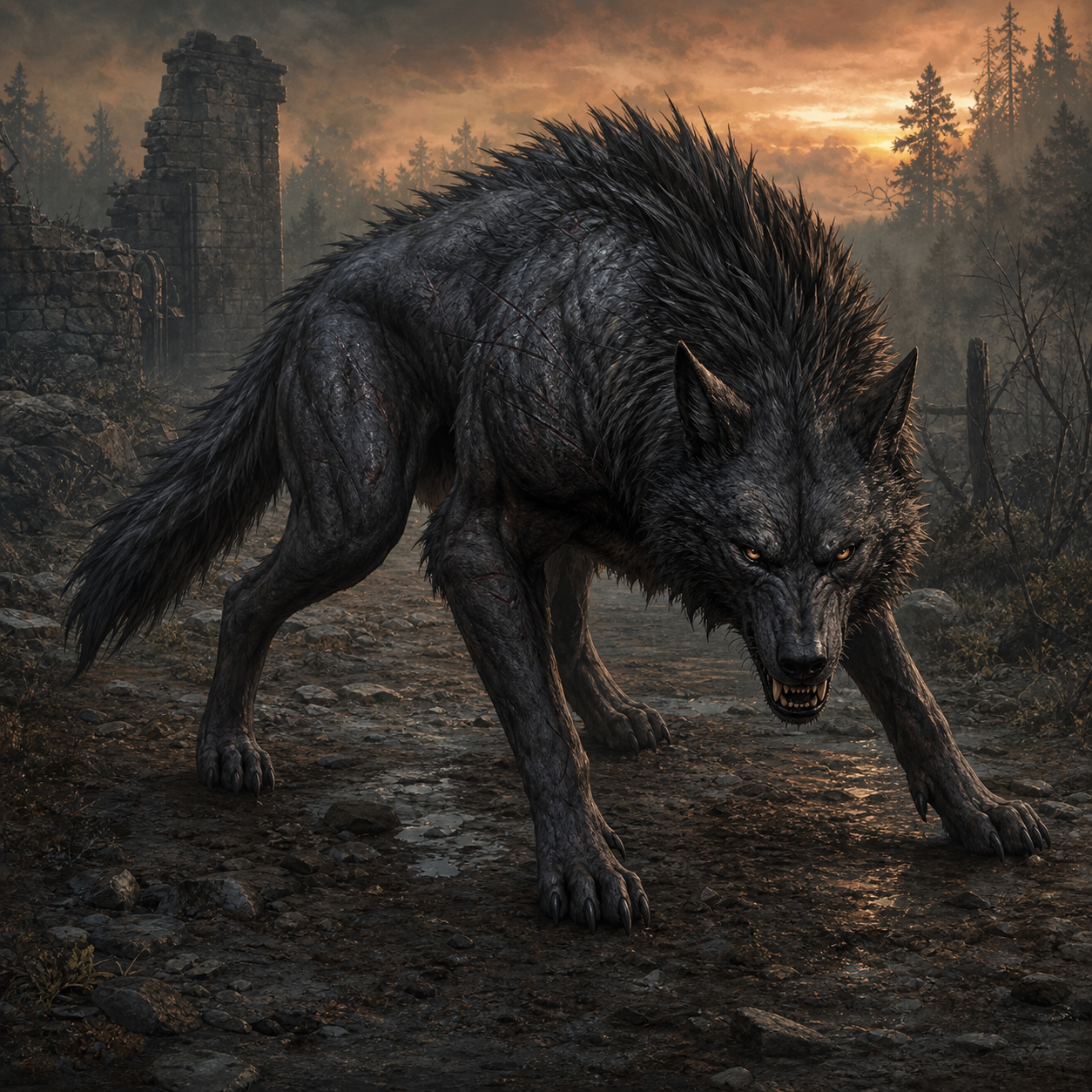 Worg bestiary portrait