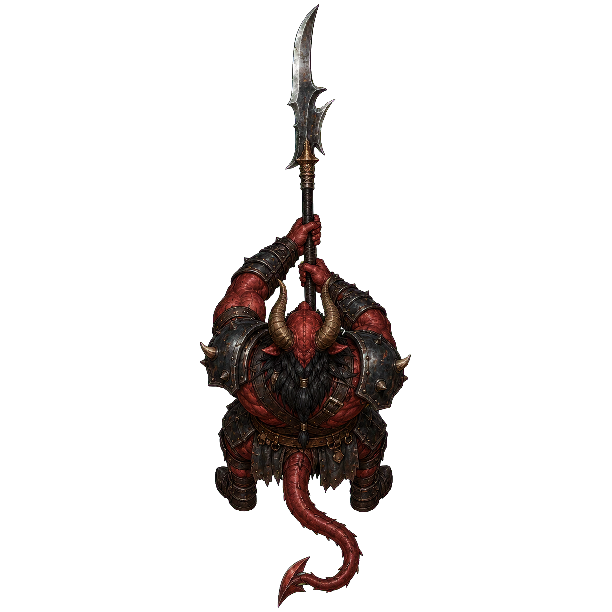 Bearded Devil (Barbazu) top-down encounter token