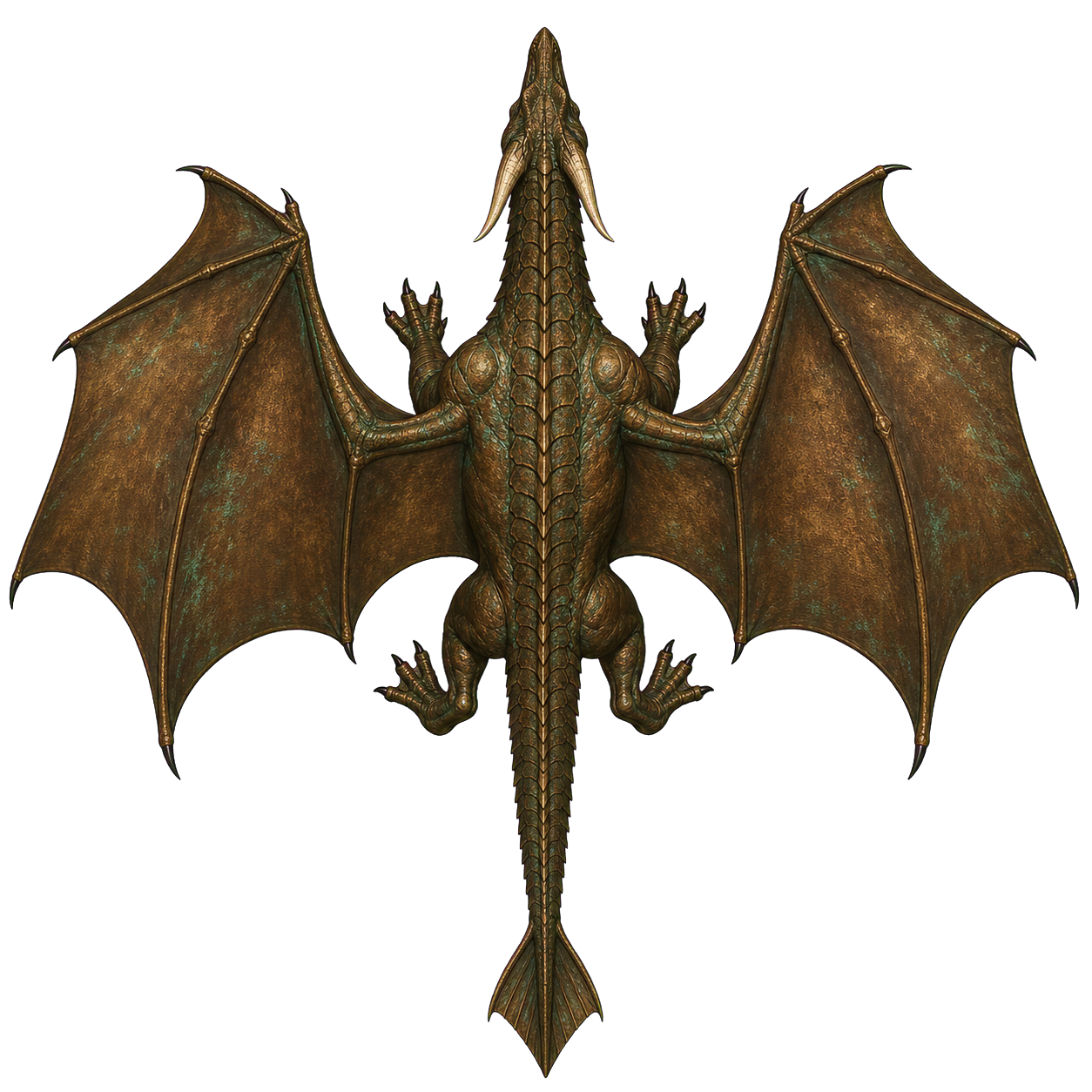 Bronze Dragon top-down encounter token