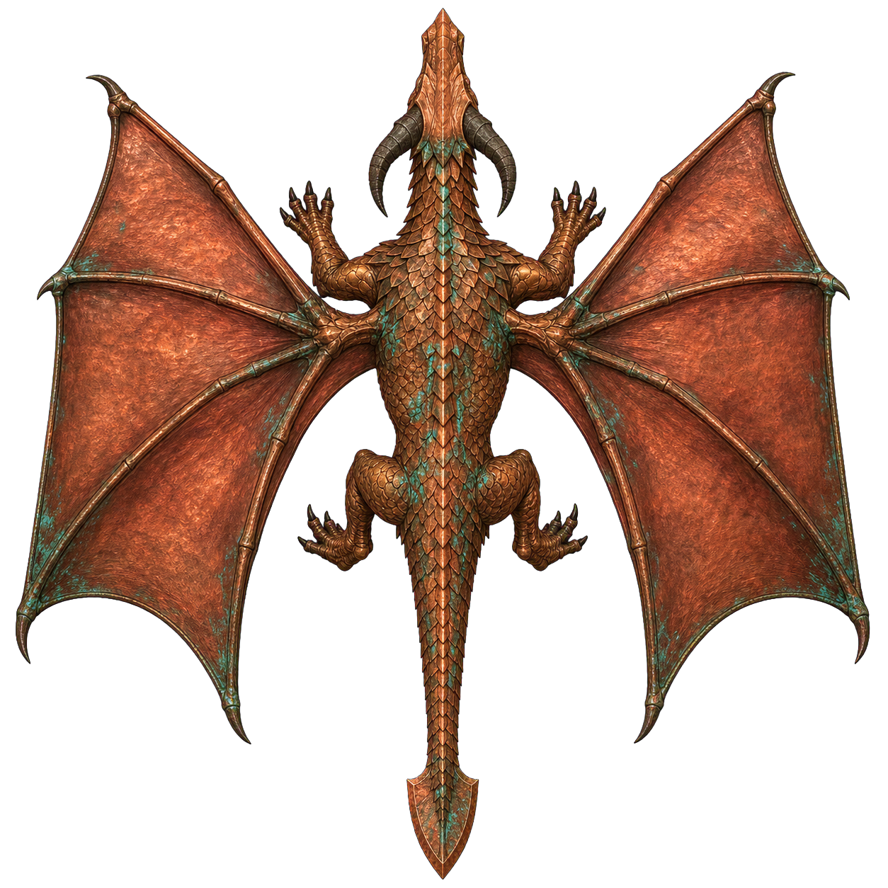 Copper Dragon top-down encounter token