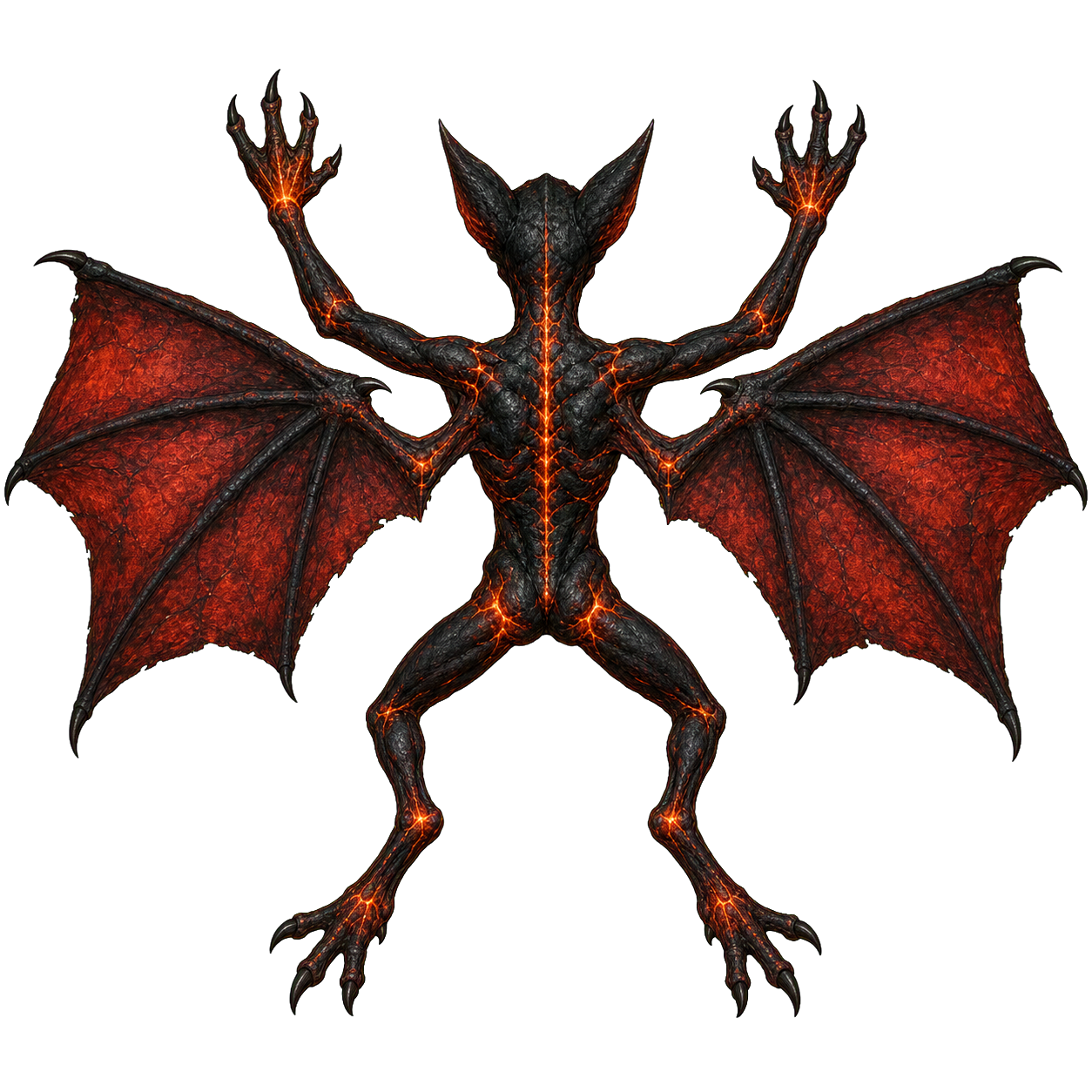 Fire Mephit top-down encounter token