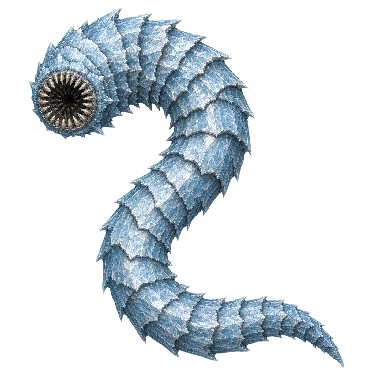 Frost Worm top-down encounter token