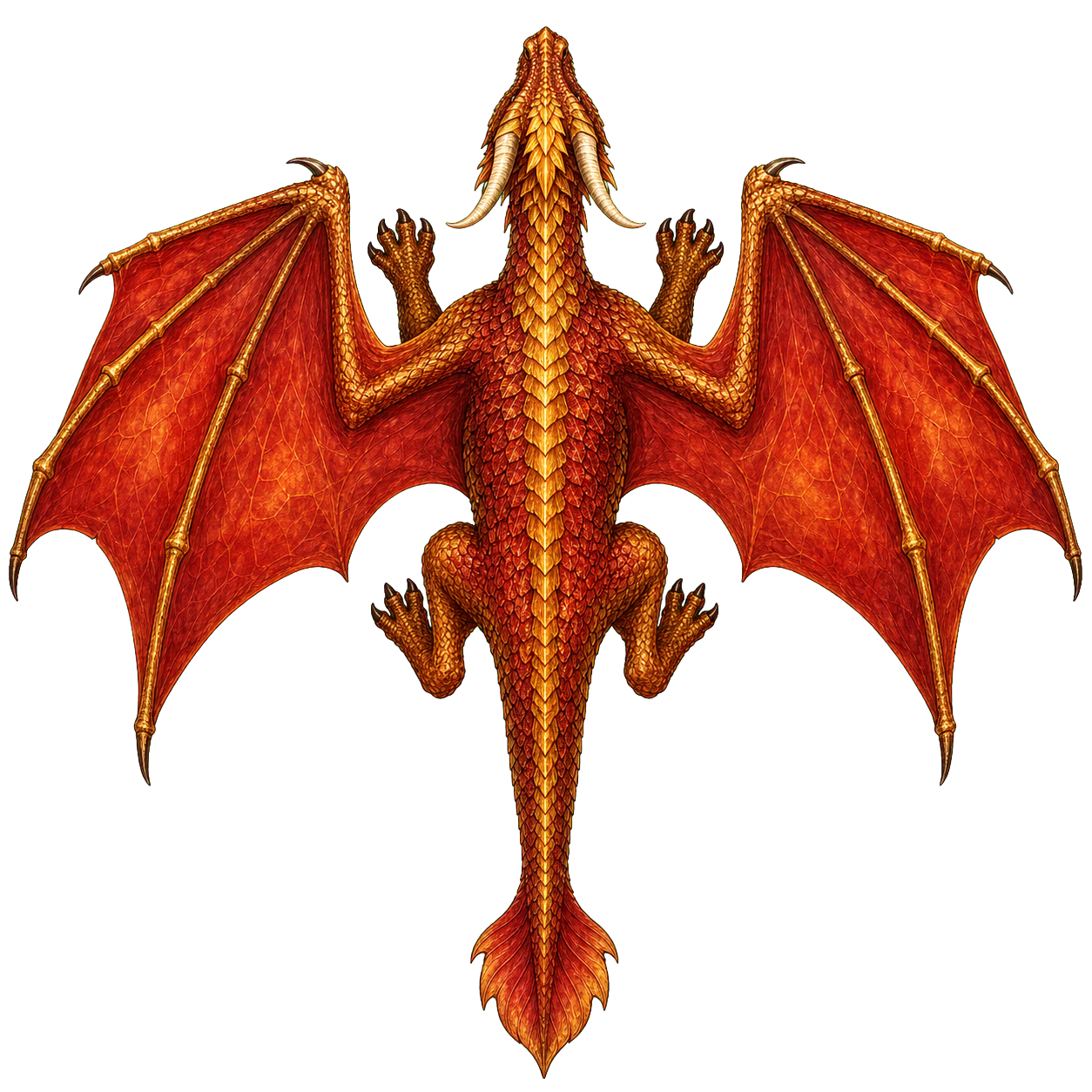 Gold Dragon top-down encounter token