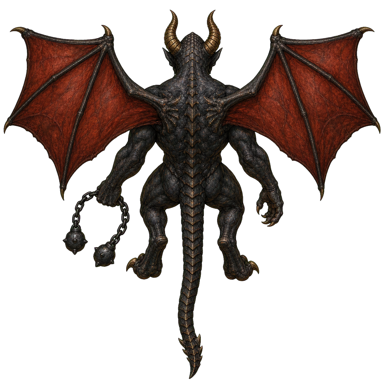 Horned Devil (Cornugon) top-down encounter token
