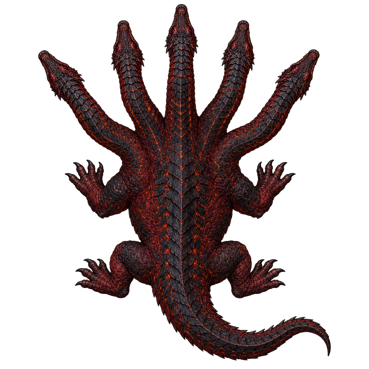 Pyrohydra top-down encounter token