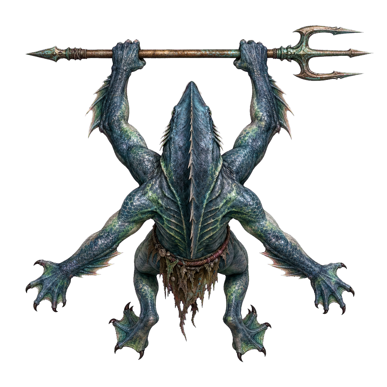 Sahuagin Mutant top-down encounter token