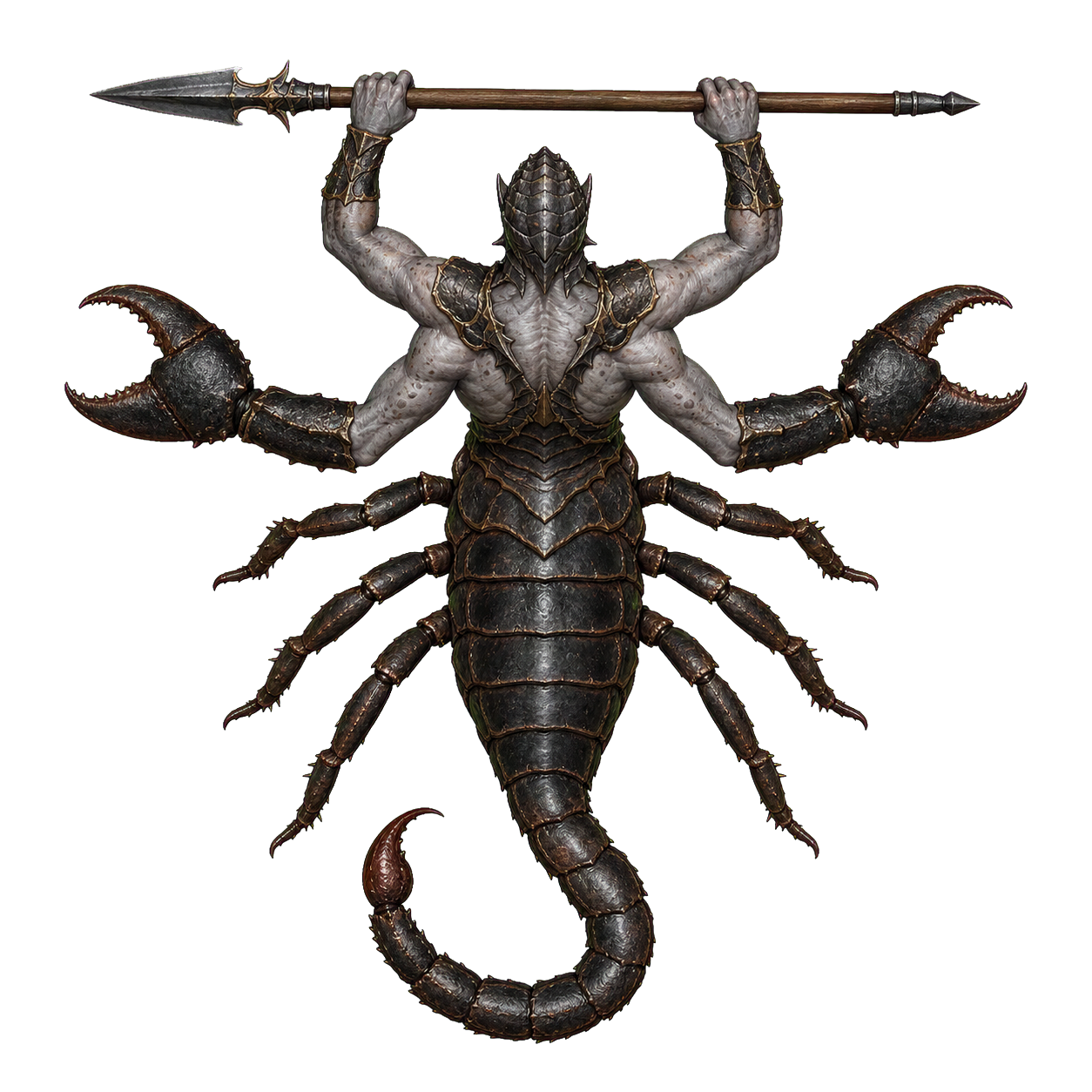 Scorpionfolk top-down encounter token