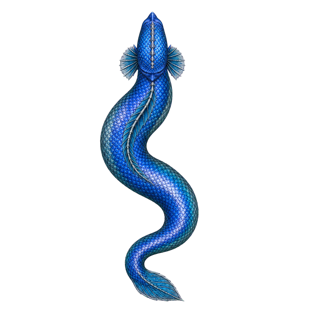 Water Naga top-down encounter token