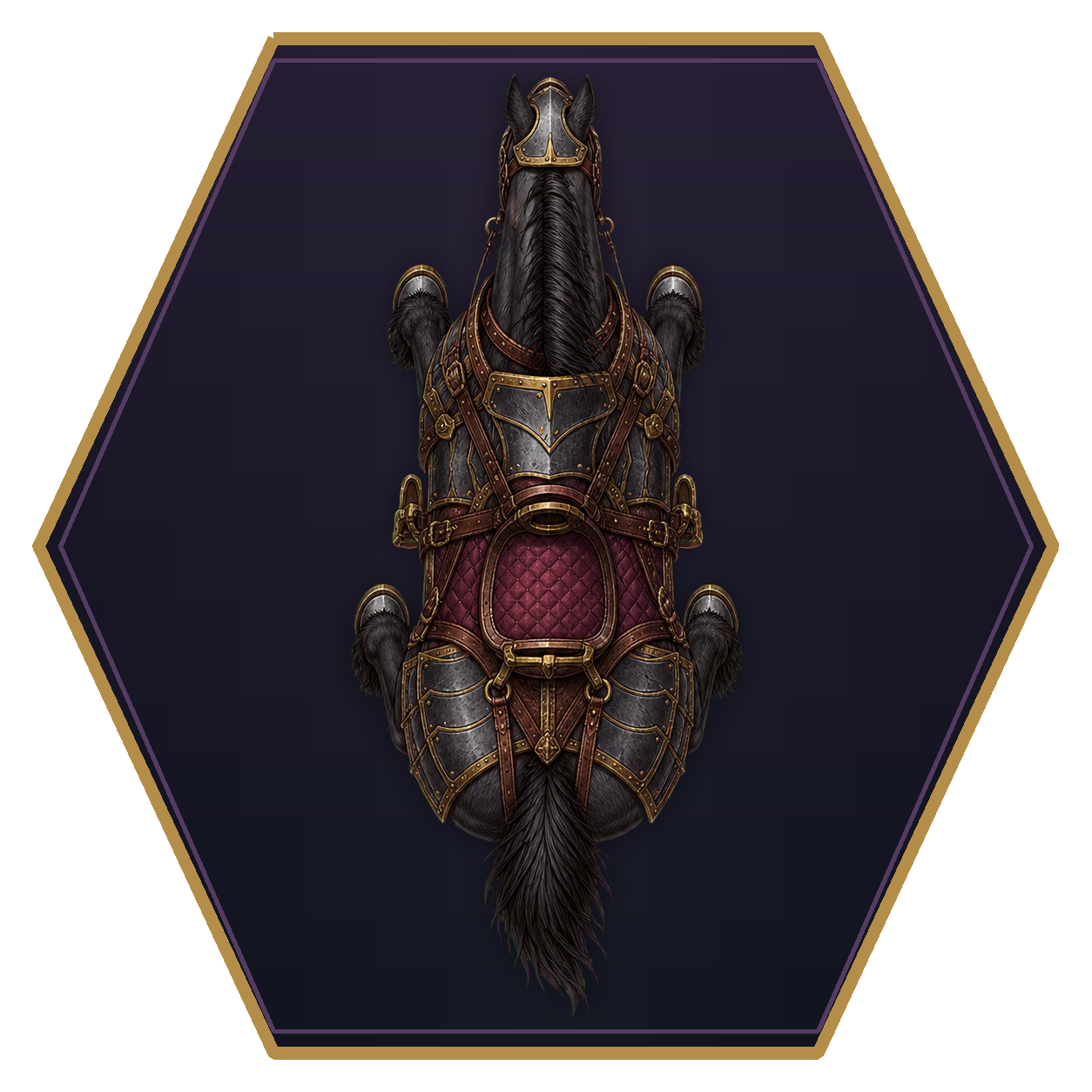Warhorse, Heavy top-down flat-top hex token