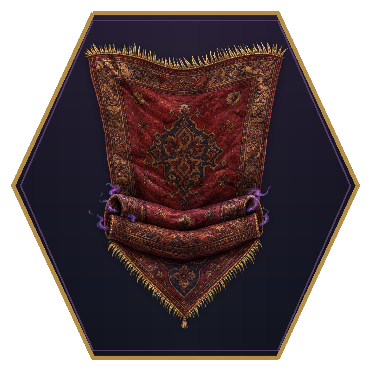 Rug of Smothering top-down flat-top hex token