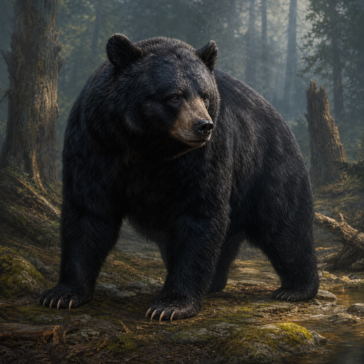 Bear, Black bestiary portrait