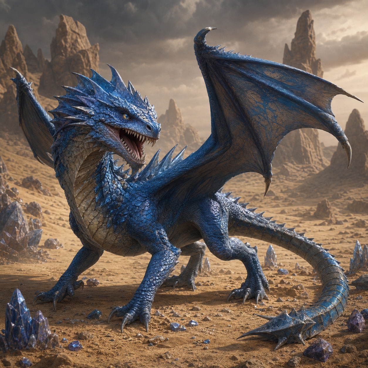 Blue Dragon Wyrmling bestiary portrait