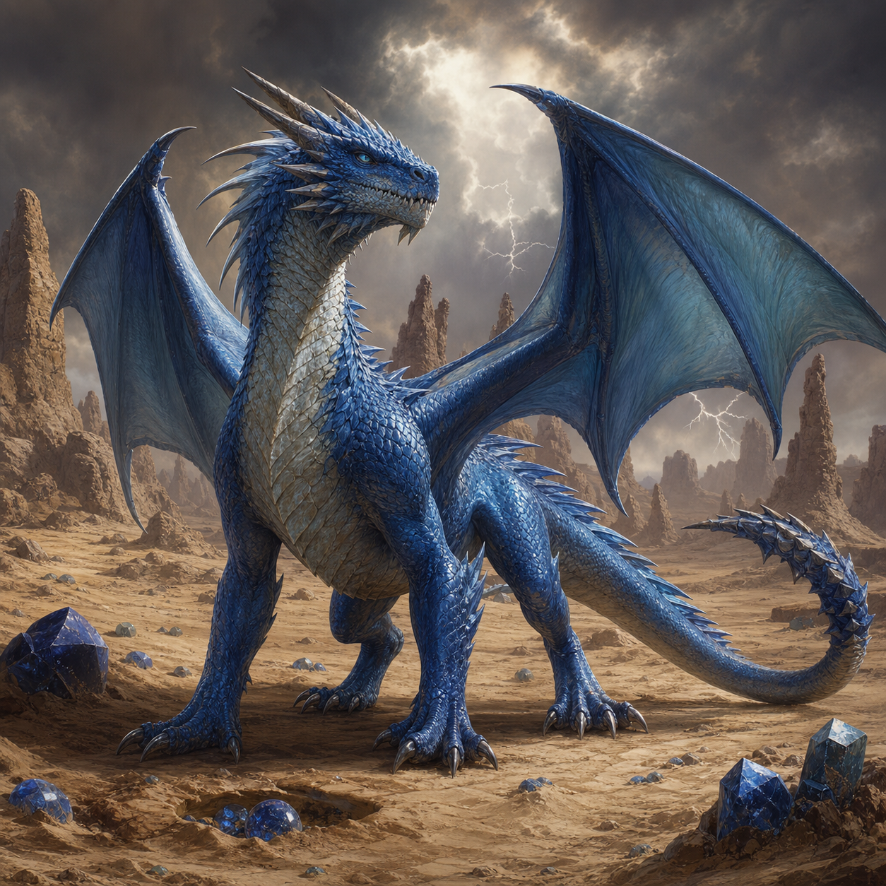 Young Blue Dragon bestiary portrait