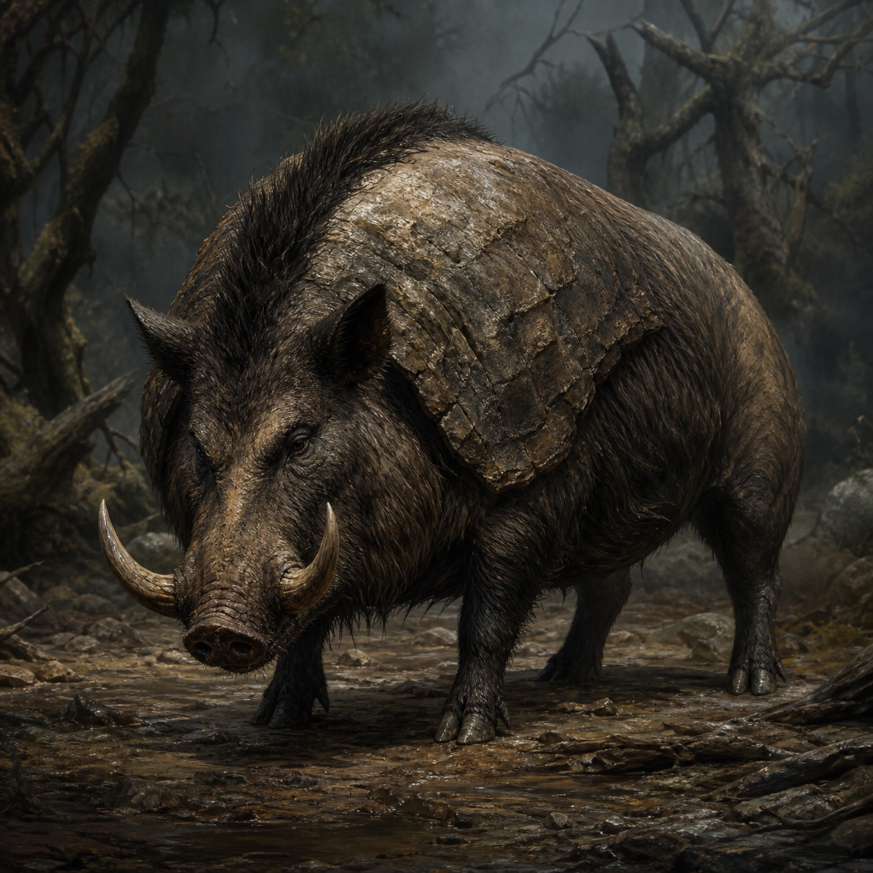 Boar bestiary portrait