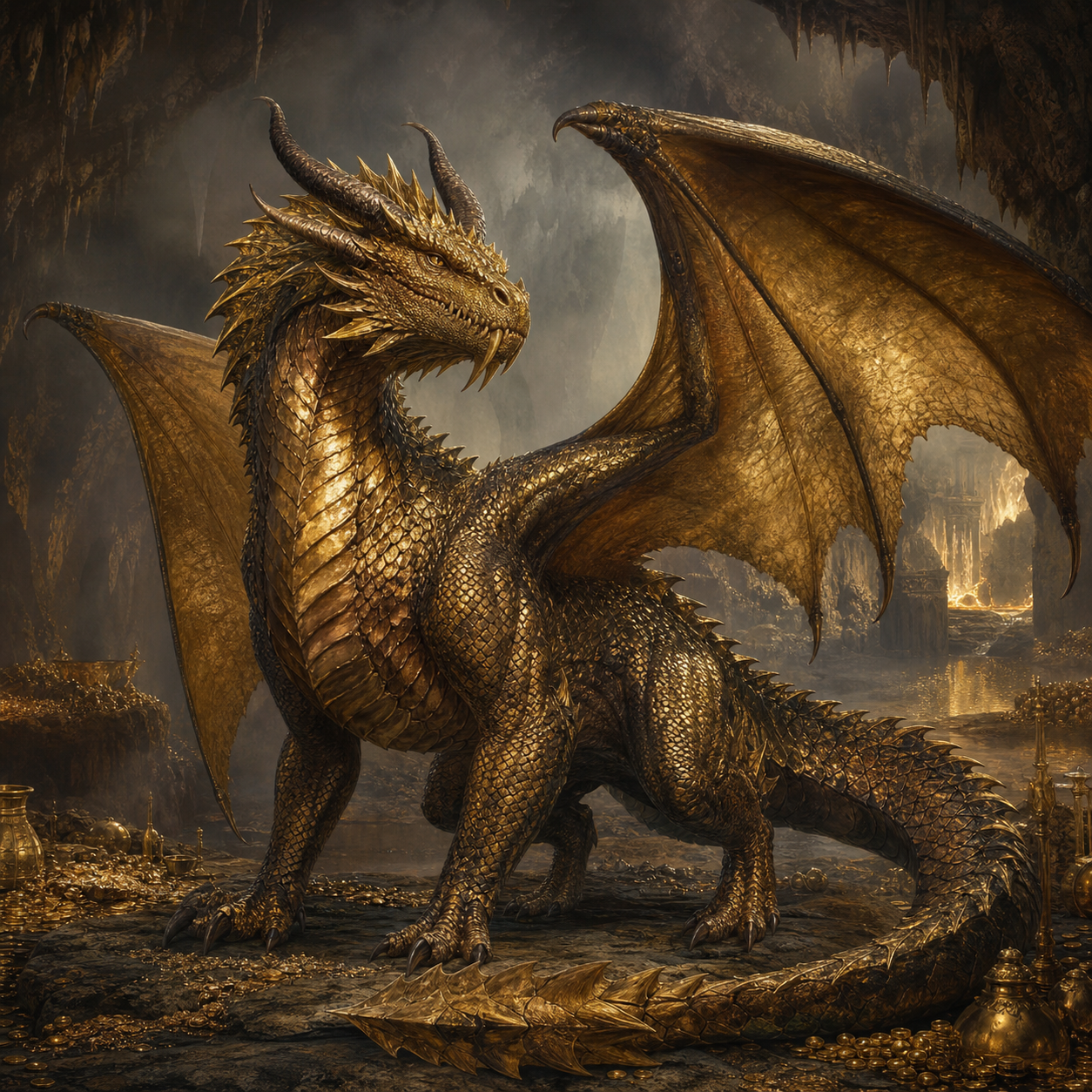 Ancient Brass Dragon bestiary portrait