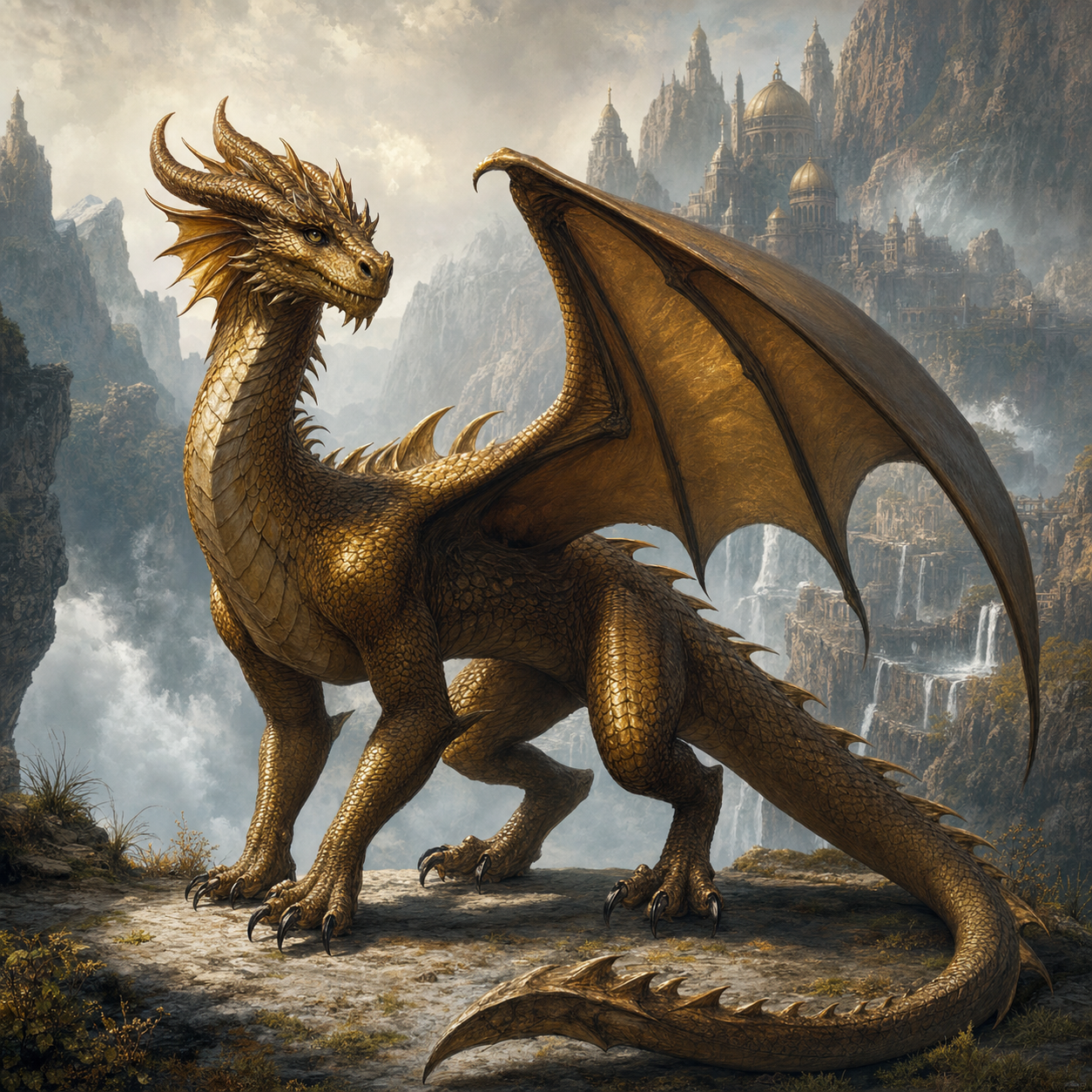 Brass Dragon Wyrmling bestiary portrait
