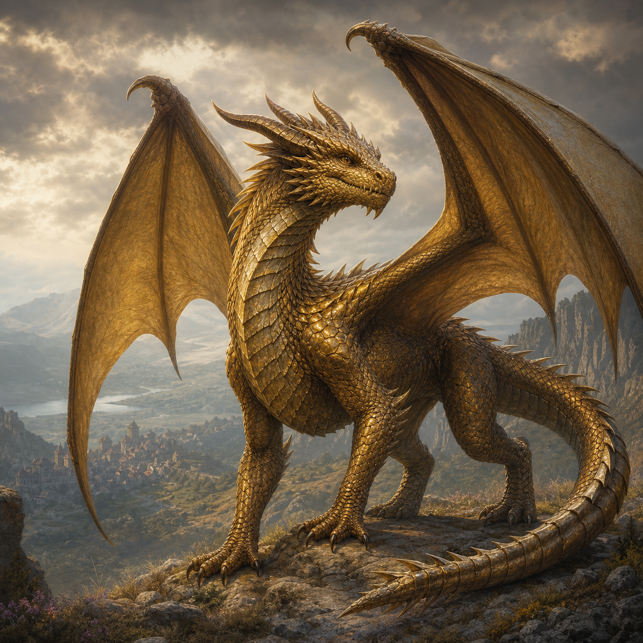 Young Brass Dragon bestiary portrait