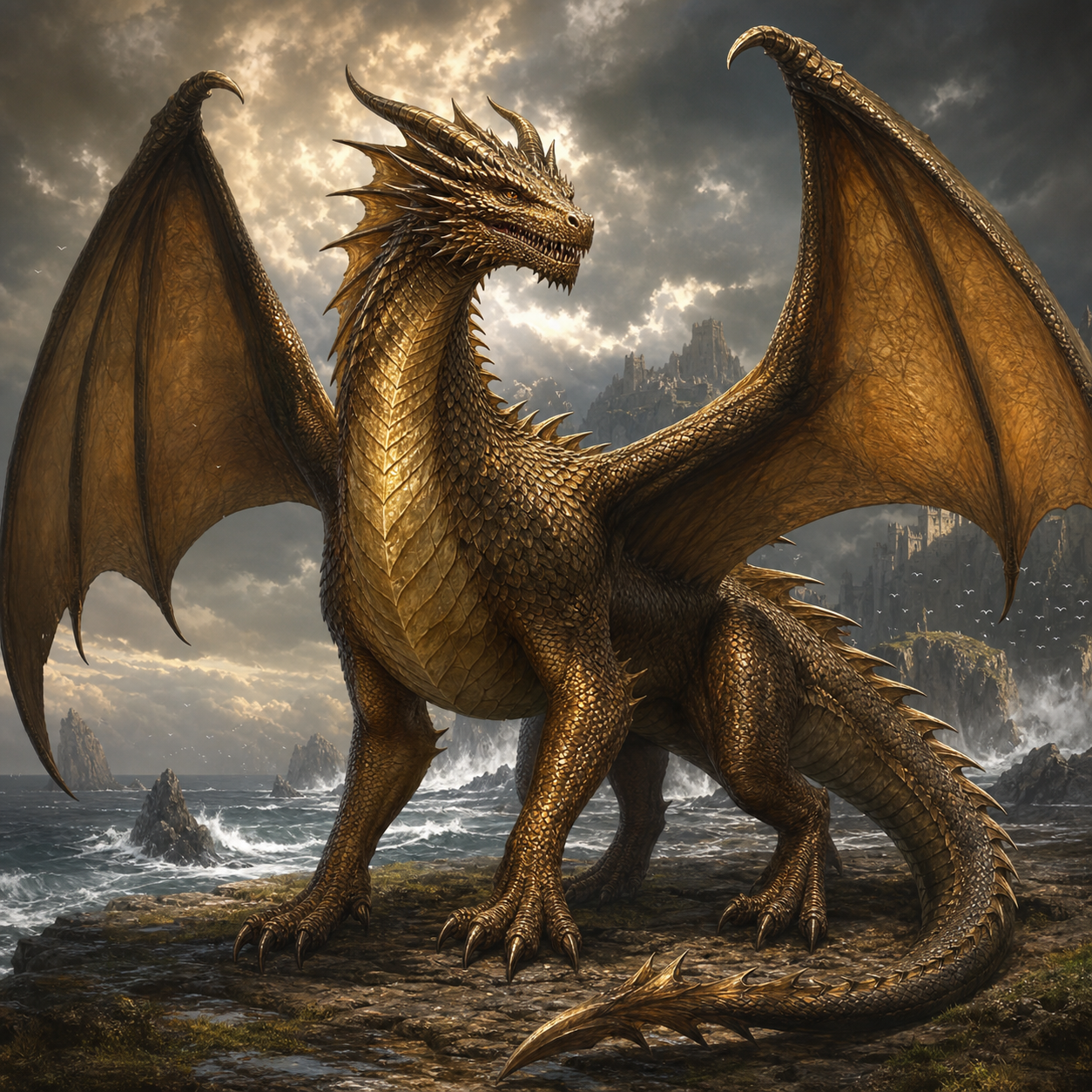 Adult Bronze Dragon bestiary portrait