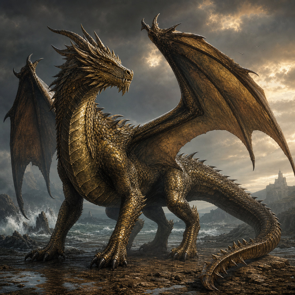 Ancient Bronze Dragon bestiary portrait