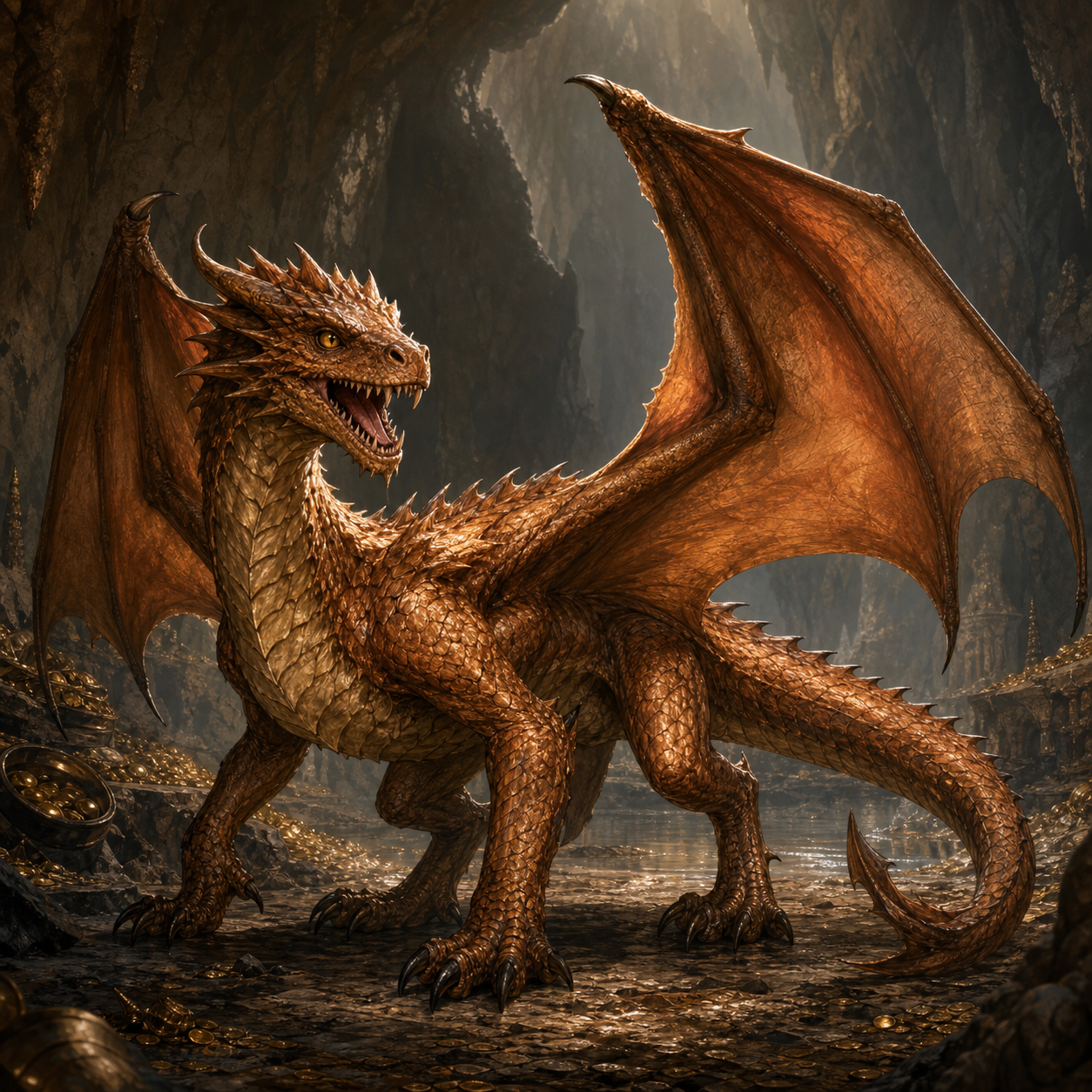 Copper Dragon Wyrmling bestiary portrait