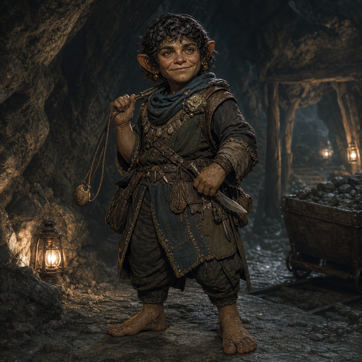 Deep Halfling bestiary portrait