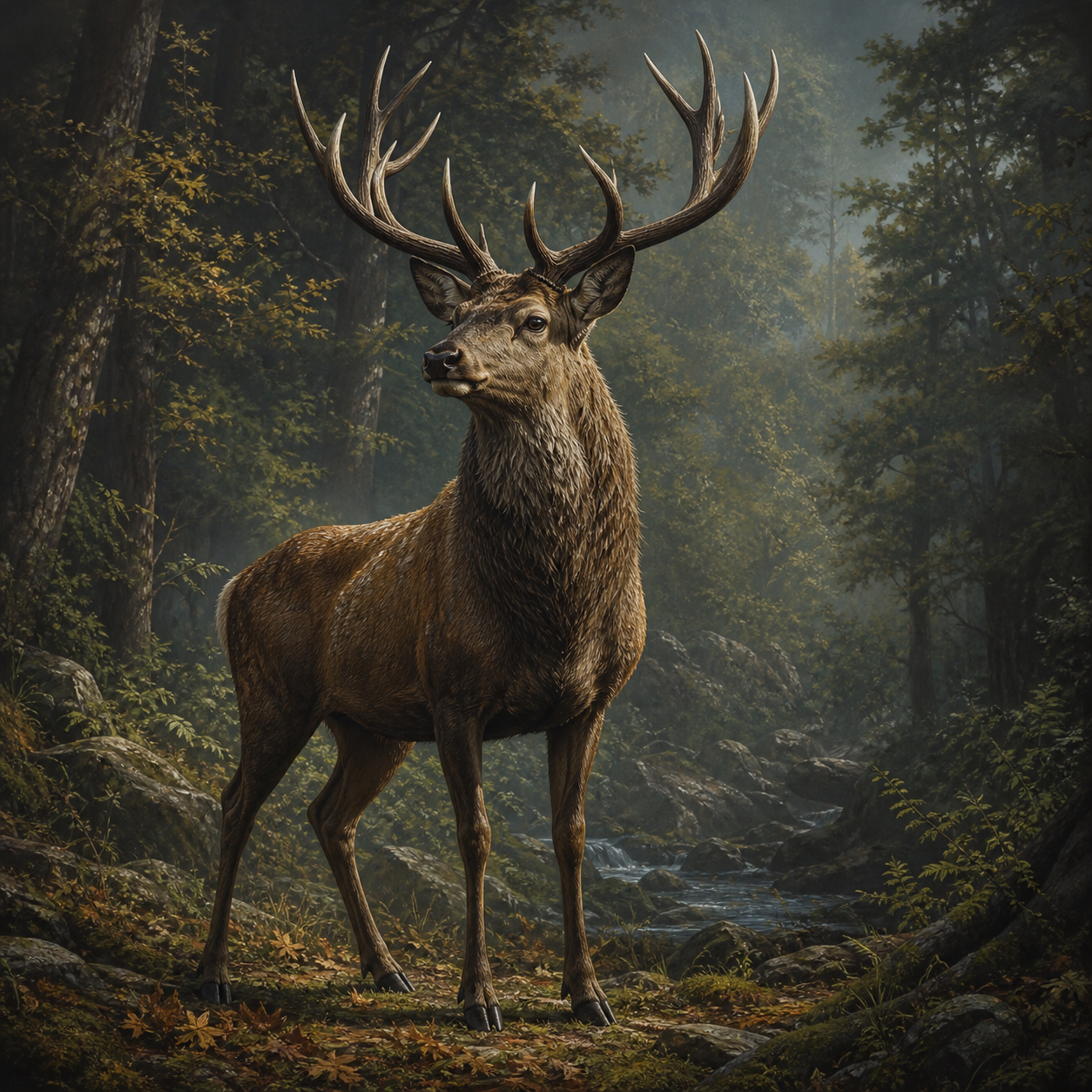 Deer bestiary portrait