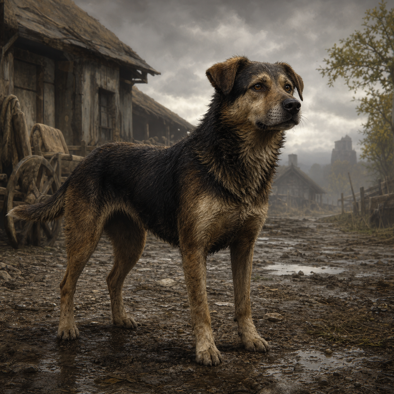 Dog bestiary portrait