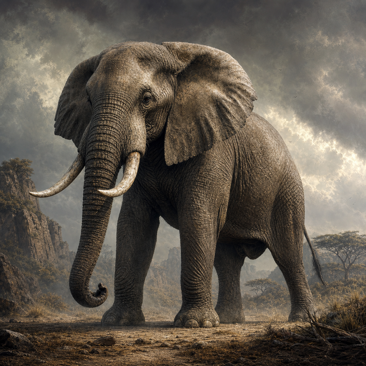 Elephant bestiary portrait