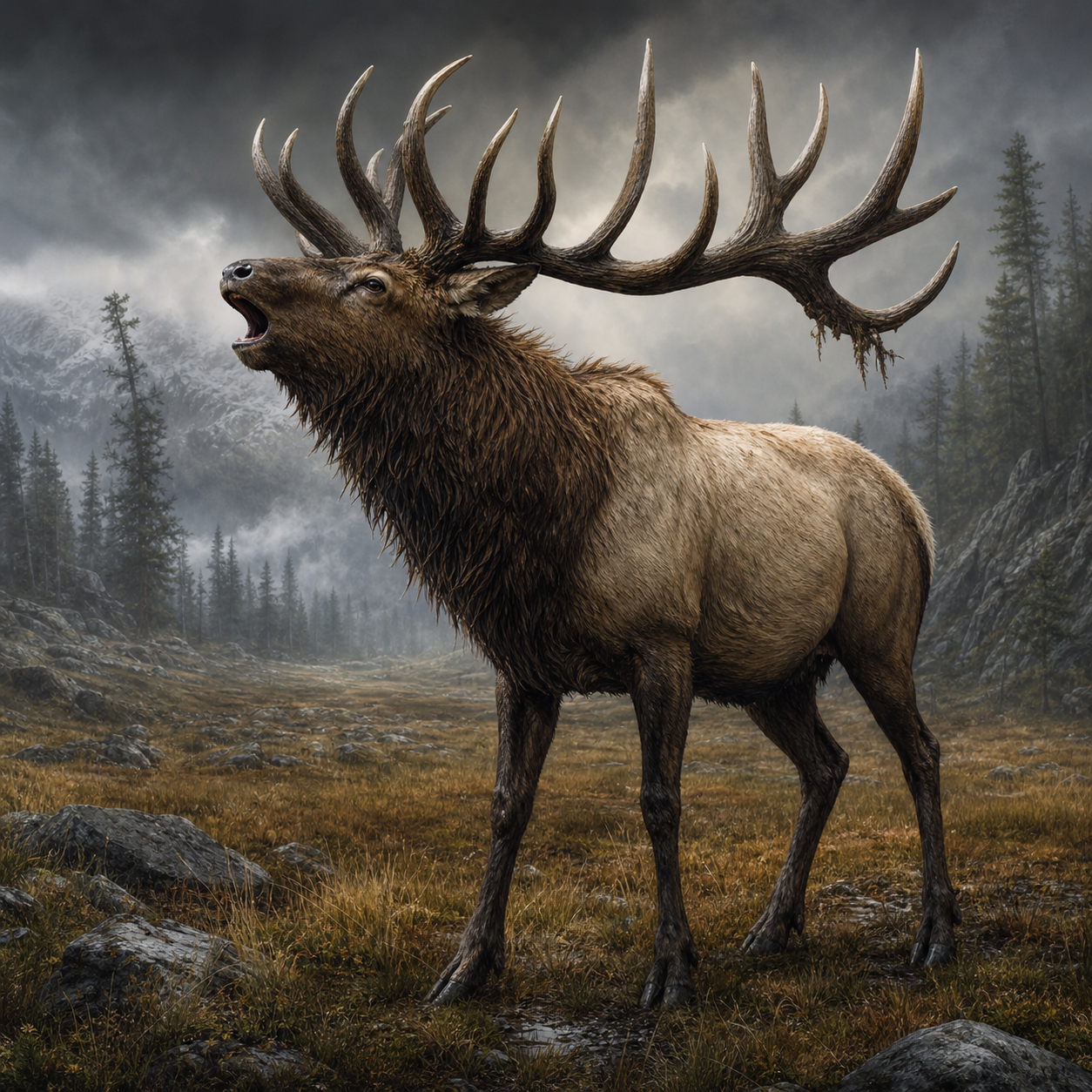 Elk bestiary portrait