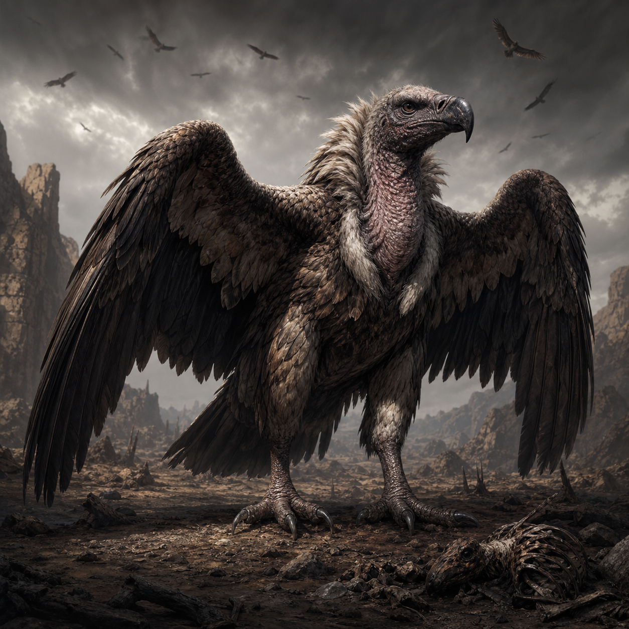 Giant Vulture bestiary portrait